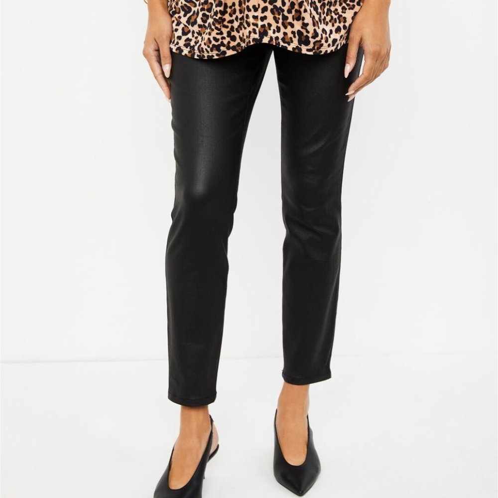 NWT Maternity coated skinny jeans